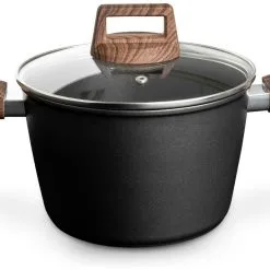 Bardani Wajan Deluxe Kookpan 20 Cm Mit Deksel En Abnehmbar Grepen Antracite