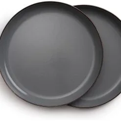 Barebones Emaille Plate 2 Pieces Slate Grey