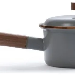 Barebones Enamel Saucepan Stone Grey